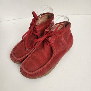 ROOTS | Windsors Boots Booties red suede leather chukka size 6M